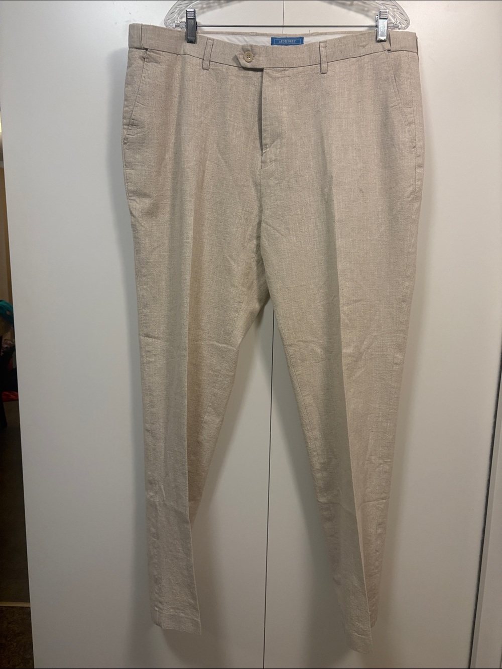 Aeoteokey Men’s Classic Cotton Linen Dress Pants 3XL 40”X 34” L